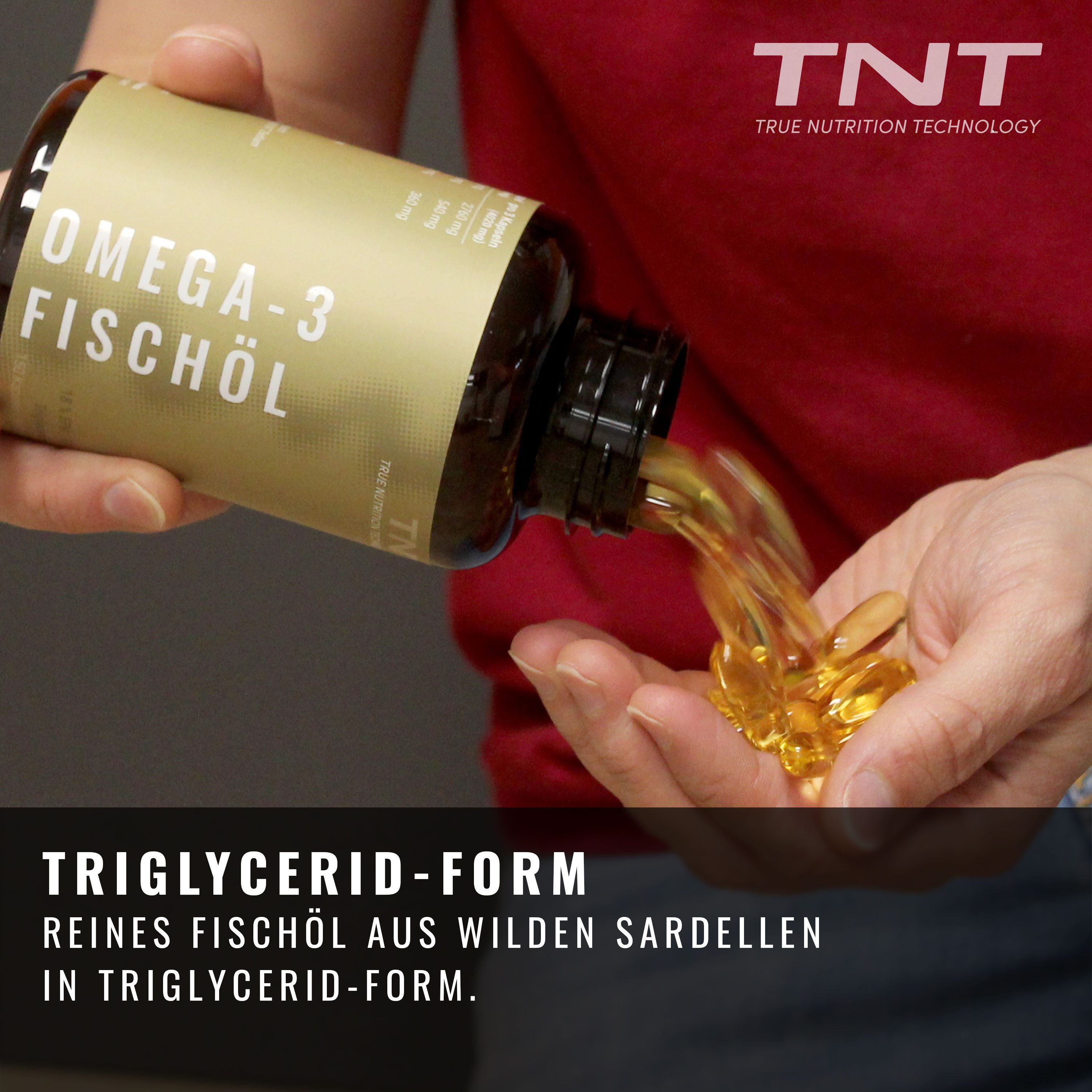 TNT (True Nutrition Technology) Omega-3 Fischöl Kapseln (18% EPA/ 12% DHA) Kapseln, 150 St., 201 g