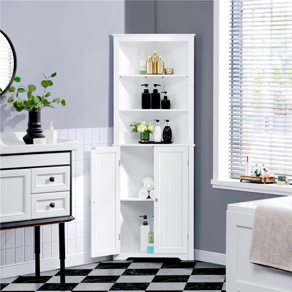 Yaheetech Hochschrank Schmaler Standregal mit verstellbaren Ablagen Badezim günstig online kaufen