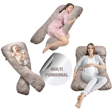 SEI Design Seitenschläferkissen Kissen XXL, 1-tlg., Schwangerschaftskissen gesteppt, 2x Reißverschluss