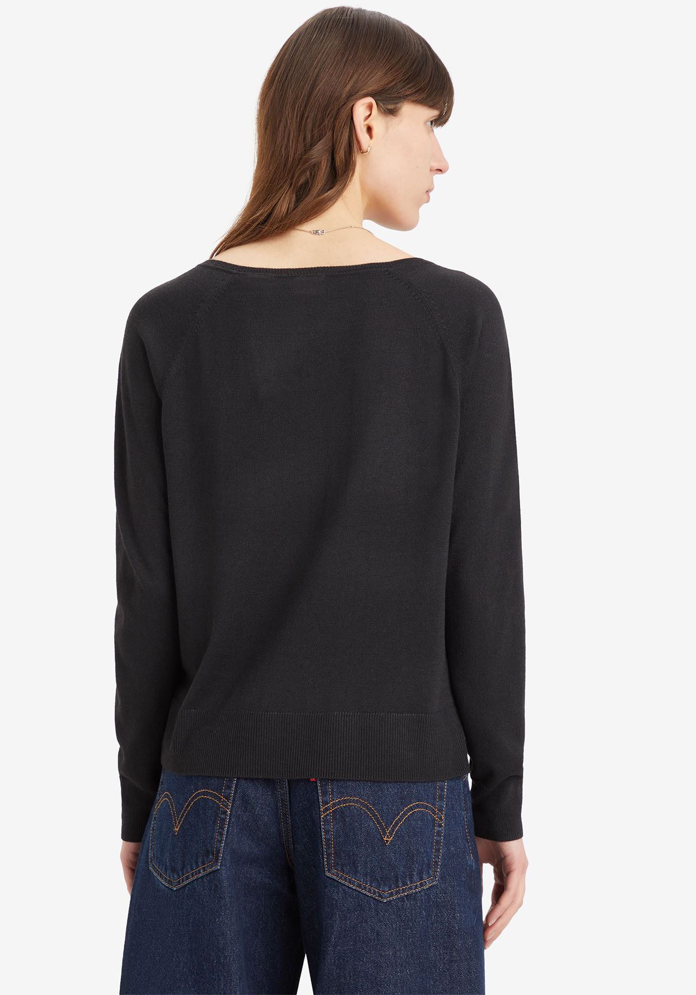 Levi's® Longpullover PETAL VNECK SWEATER mit Rippbündchen günstig online kaufen
