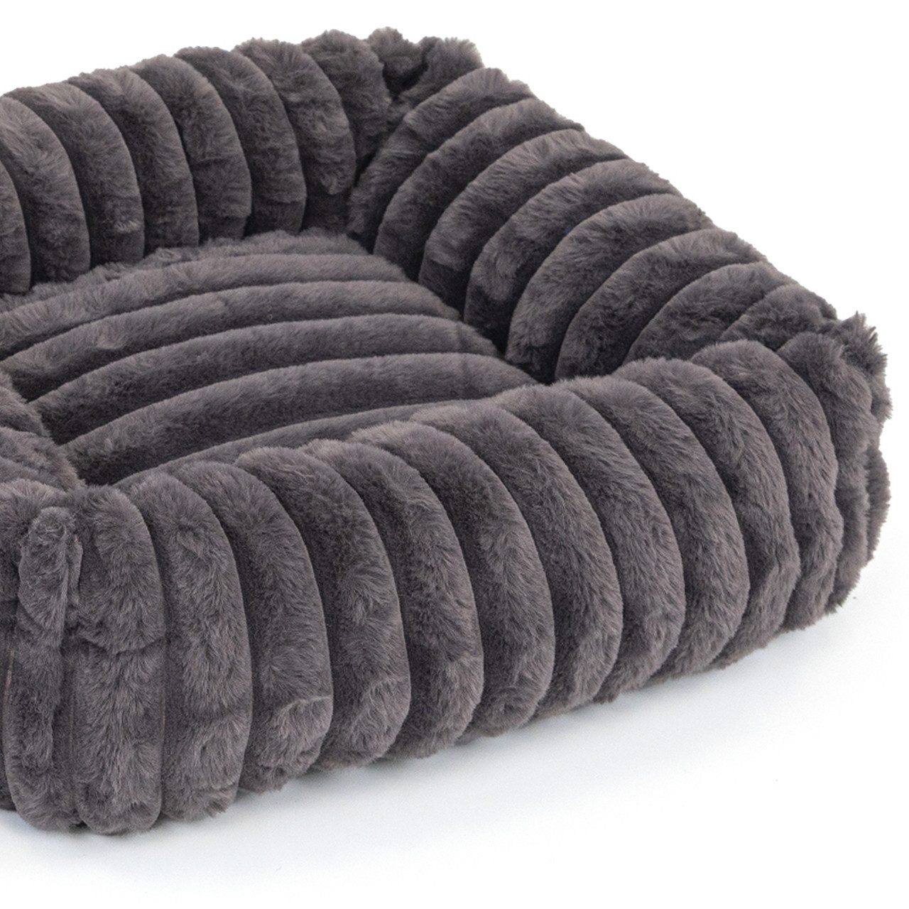 Wallace & Jones Tierbett Katzenbett Mary, edle Cordstoff-Optik, gepolsterte Seitenwände, anthrazit, ca. 71 x 58 x 18 cm