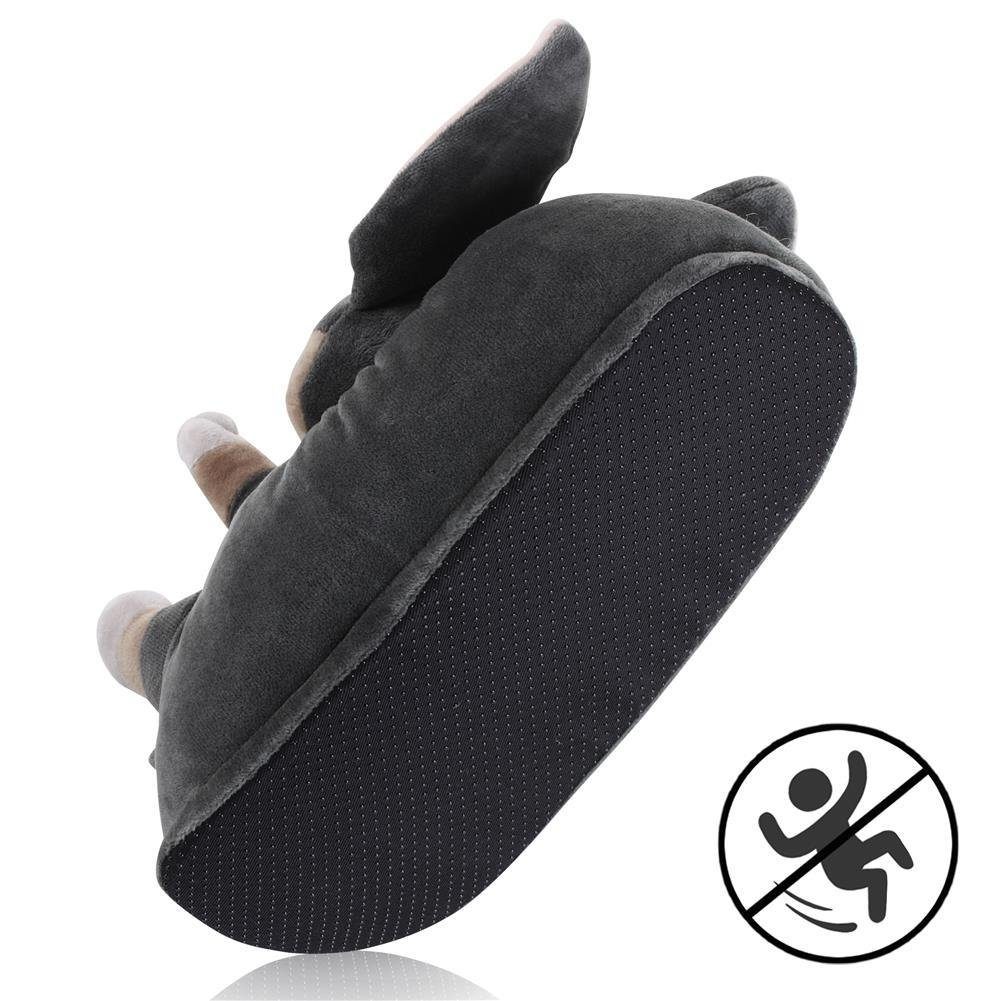 Corimori Tier Pantoffeln für Erwachsene Einheitsgröße 34-44 Plüsch Hausschuhe (Packung, Geschenk) EU Einheitsgröße 34-44, Chihuahua Chico, für Kinder und Erwach – Bild 5 von 5