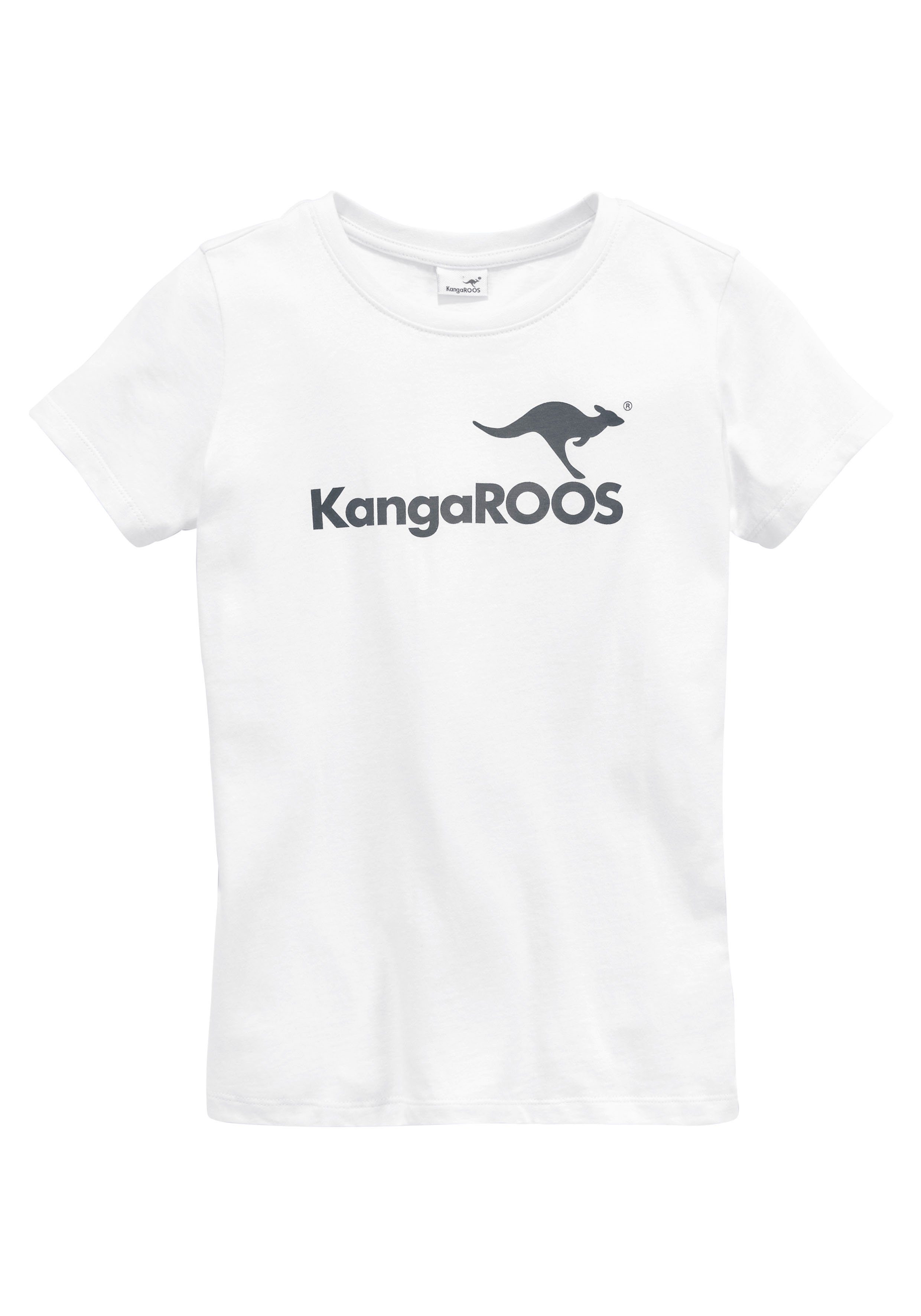 Kinder Teens (Gr. 128 - 182) KangaROOS T-Shirt (Packung) mit Logodrucken