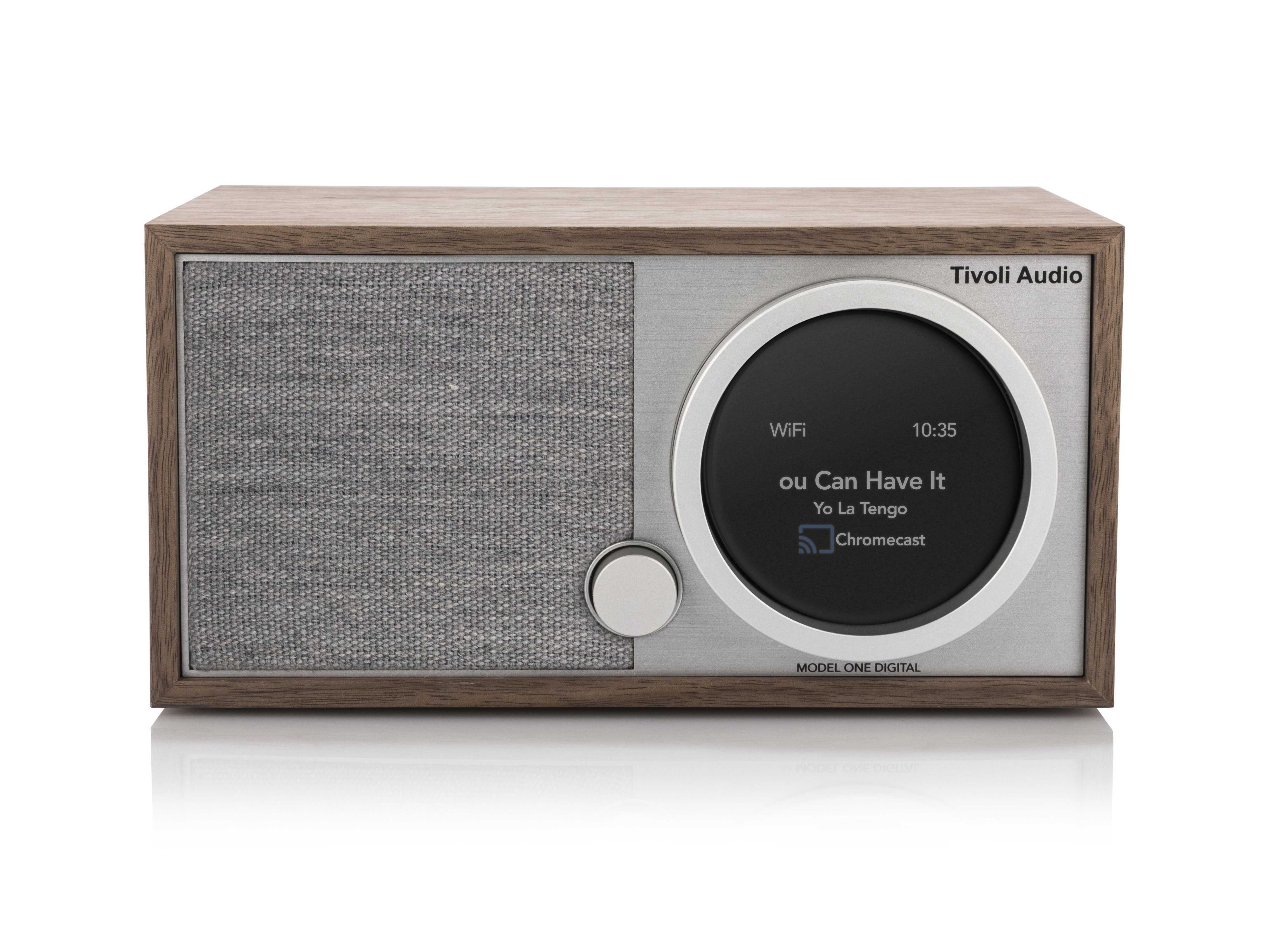 Tivoli Audio Model FM, One (DAB), Digitalradio (Digitalradio Echtholz-Gehäuse) Bluetooth-Lautsprecher, Wallnuss/Grau Digital+ (DAB)