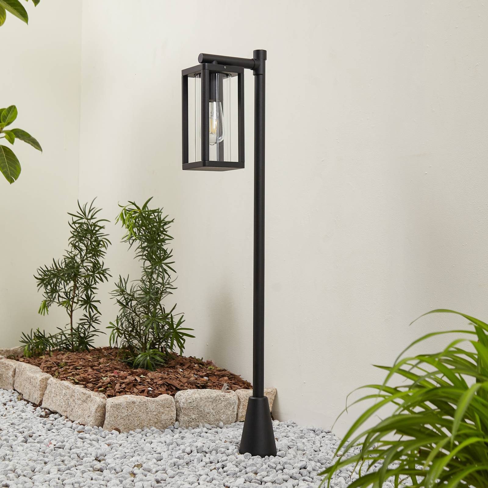 Lucande Außen-Stehlampe Siveta, Metall, Schwarz IP65, 1 x 15 W LED
