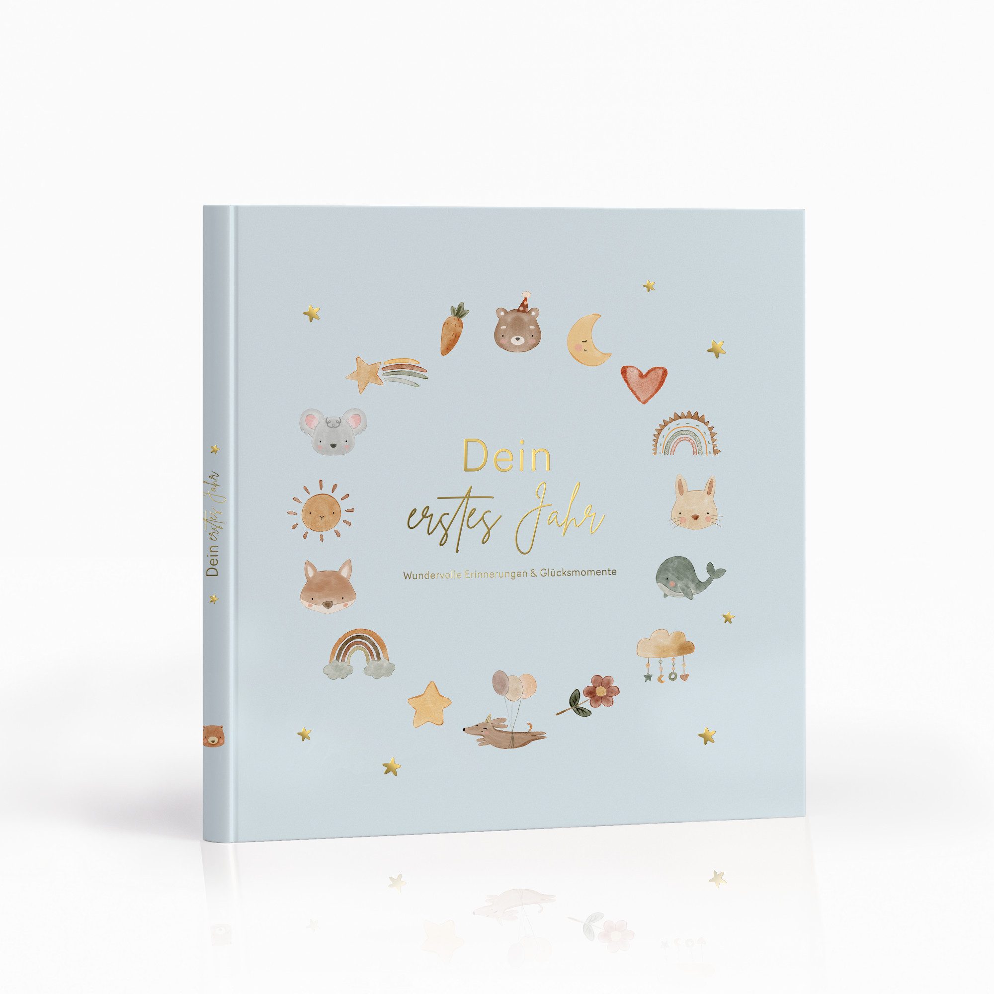 MeinBaby123® Tagebuch Baby 'Mein erstes Jahr', Erinnerungsbuch Baby, Geschenkidee zur Geburt, Momente für die Ewigkeit festhalten