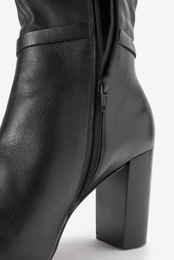 Next Signature Kniehohe Lederstiefel mit Kettendetail Stiefel (1-tlg)