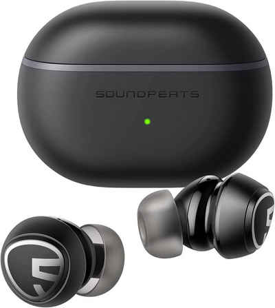 Soundpeats aptX Adaptive, Transparenzmodus, cVc 8.0, Game Mode In-Ear-Kopfhörer (cVc-Rauschunterdrückungstechnologie von Qualcomm sind Anrufe mit den Mini Pro Bluetooth-Ohrhörern kristallklar und frei von Hintergrundgeräuschen., mit Kraftvolle Funktionen für ein unvergleichliches Klangerlebnis)