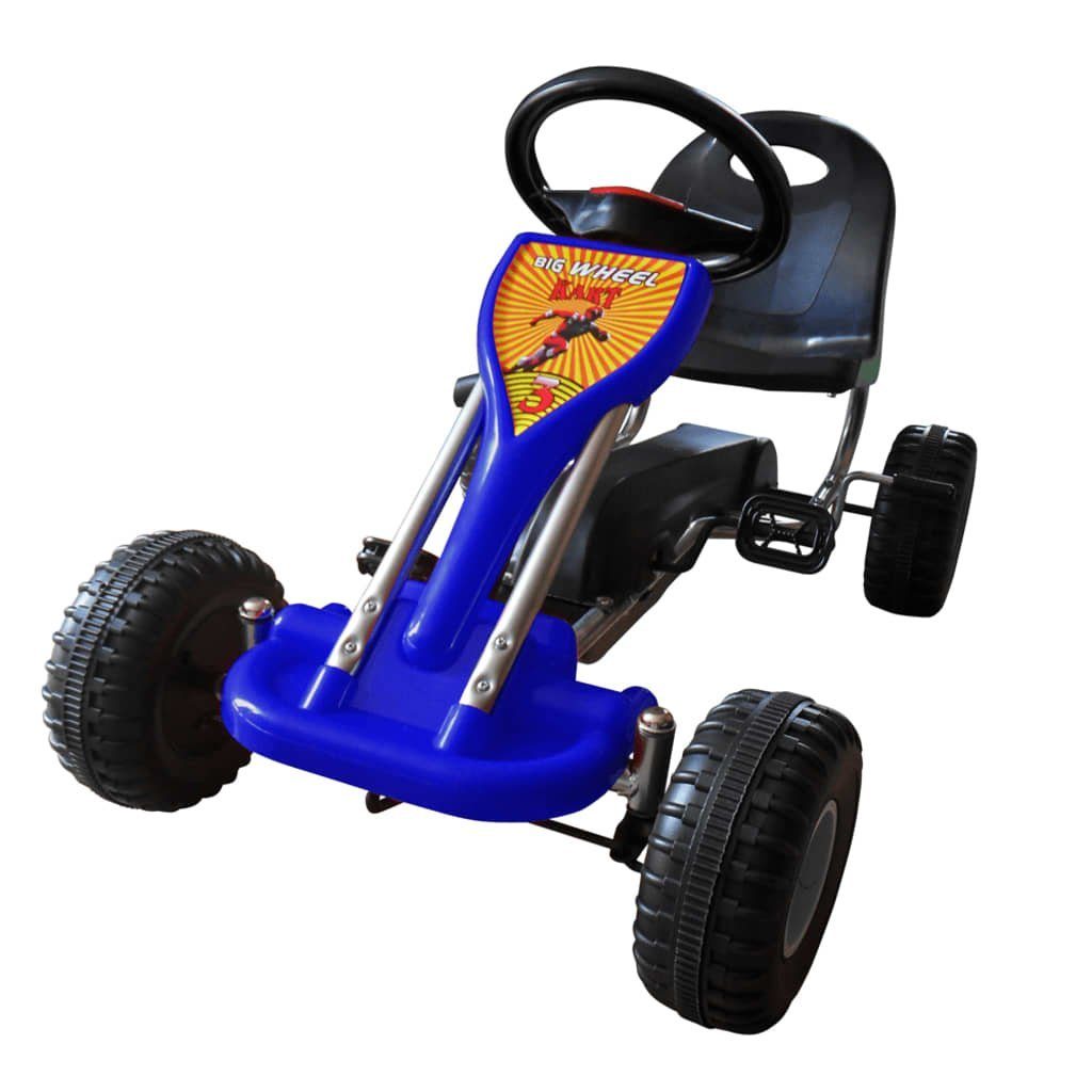 DOTMALL Go-Kart Kinderfahrzeug, Tretfahrzeug für Kinder 3-5Jahre, bis 30 kg blau