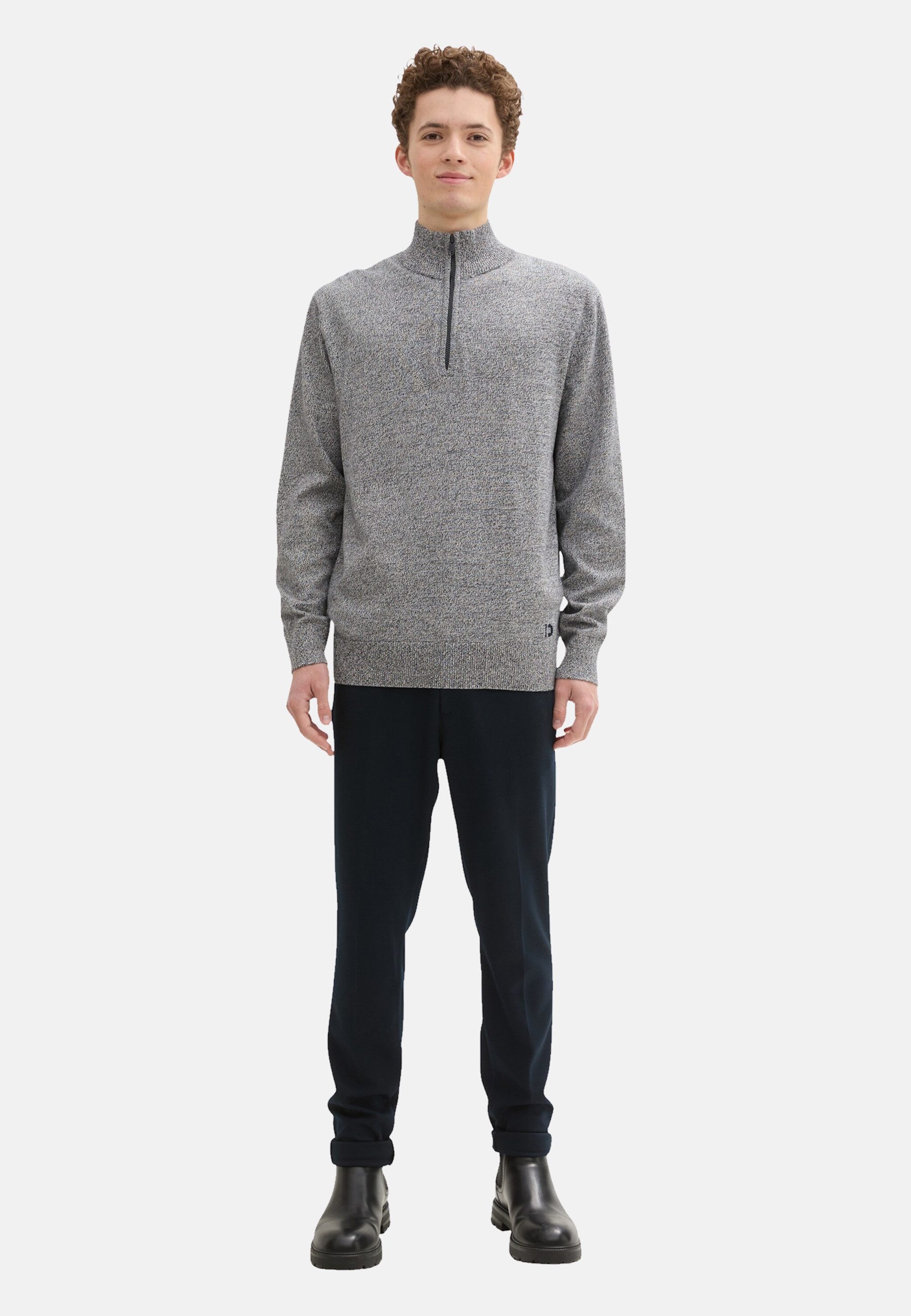 TOM TAILOR Troyer Pullover Strickpullover Troyer (1-tlg)