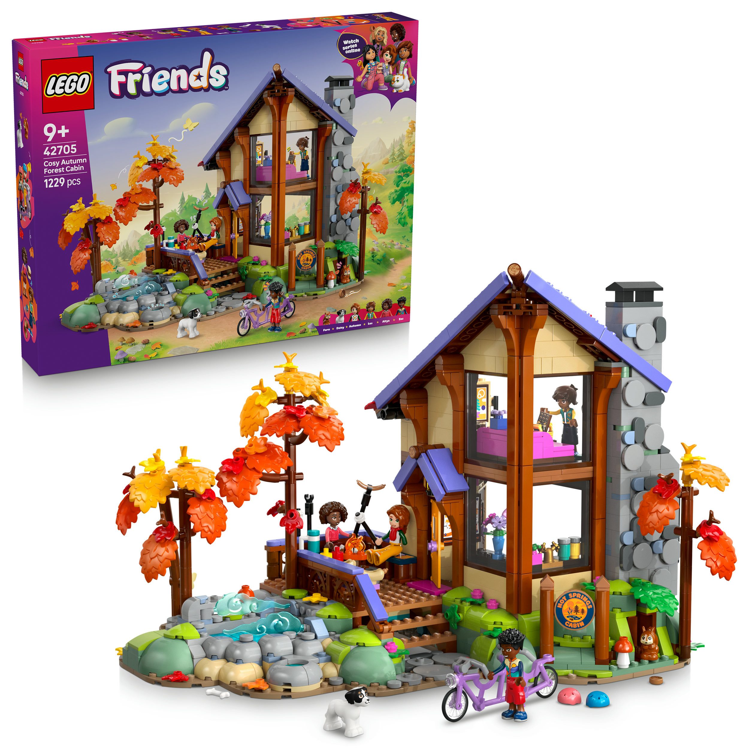 LEGO® Gemütliche Hütte im Herbstwald (42705), LEGO Friends Konstruktionsspielsteine, (1229 St), Made in Europe