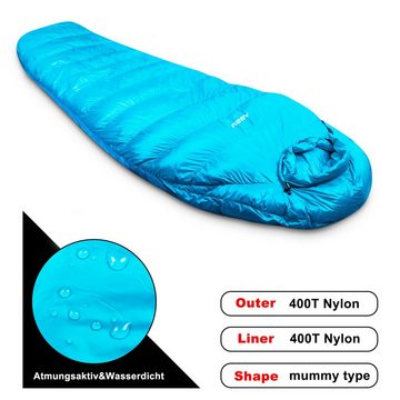 AGEM Daunenschlafsack 3 jahreszeiten Mammut -10-5 Grad Schlafsack für Camping