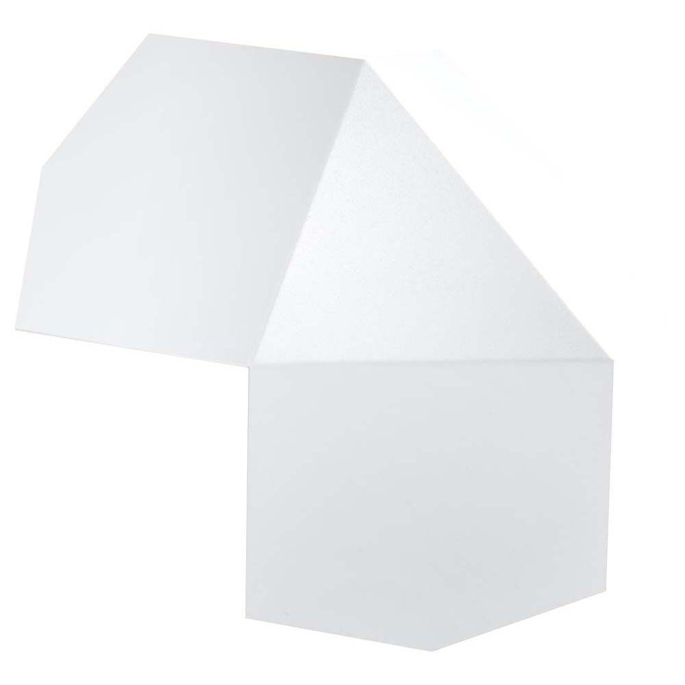 etc-shop Wandleuchte, Leuchtmittel nicht inklusive, Wandleuchte Wandlampe Stahl Weiß Design H 32 cm Wohnzimmer