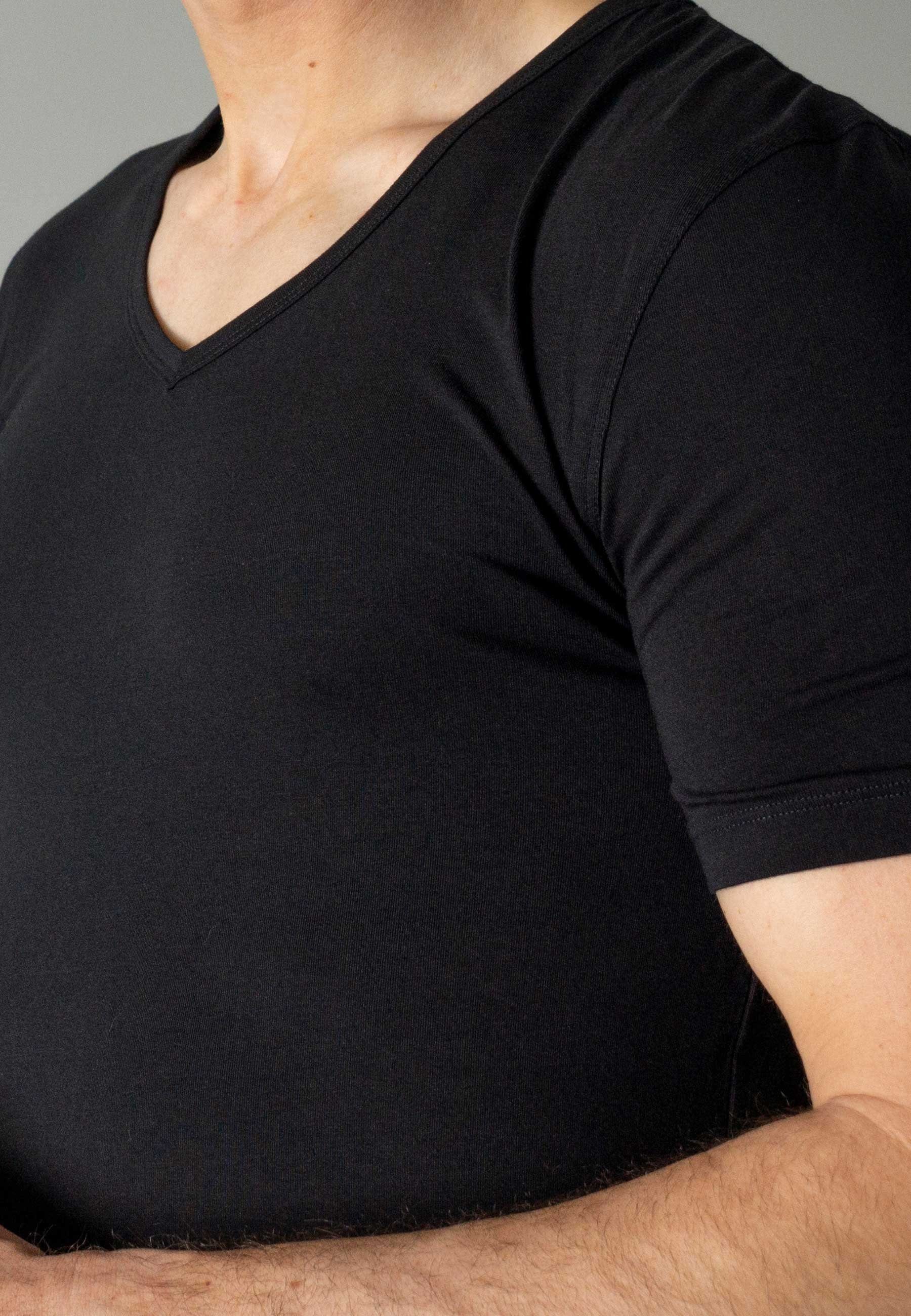 BALDESSARINI Unterziehshirt Baldessarini Herren Unterhemd schwarz uni 2er Pack (2-St)