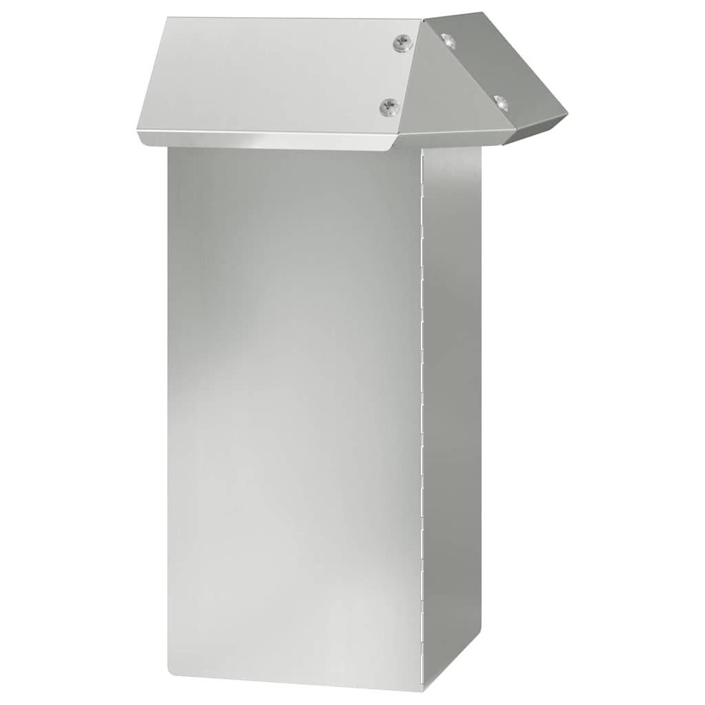 vidaXL Beetumrandung Schneckenzaun 13,5 x 13,5 x 25 cm Verzinkter Stahl Silber