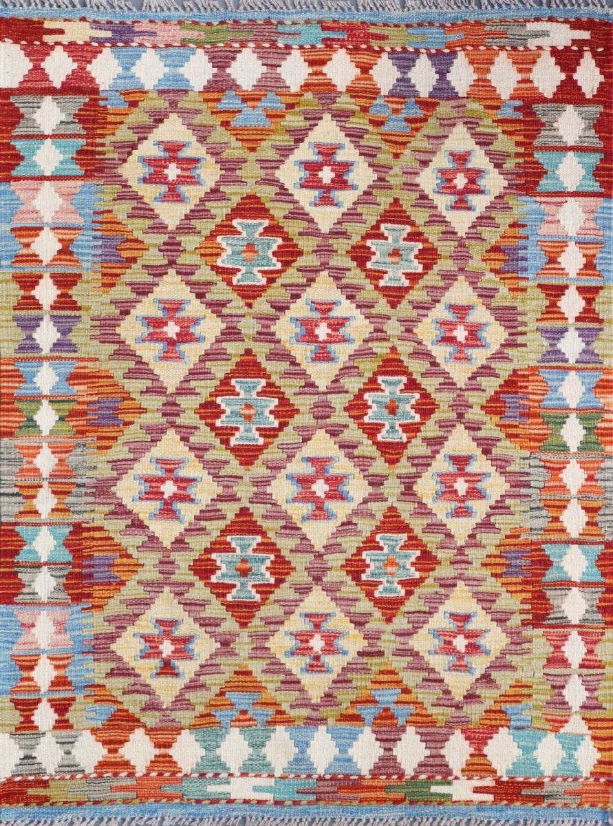 Orientteppich Kelim Afghan 90x120 Handgewebter Orientteppich, Nain Trading, rechteckig, Höhe: 3 mm
