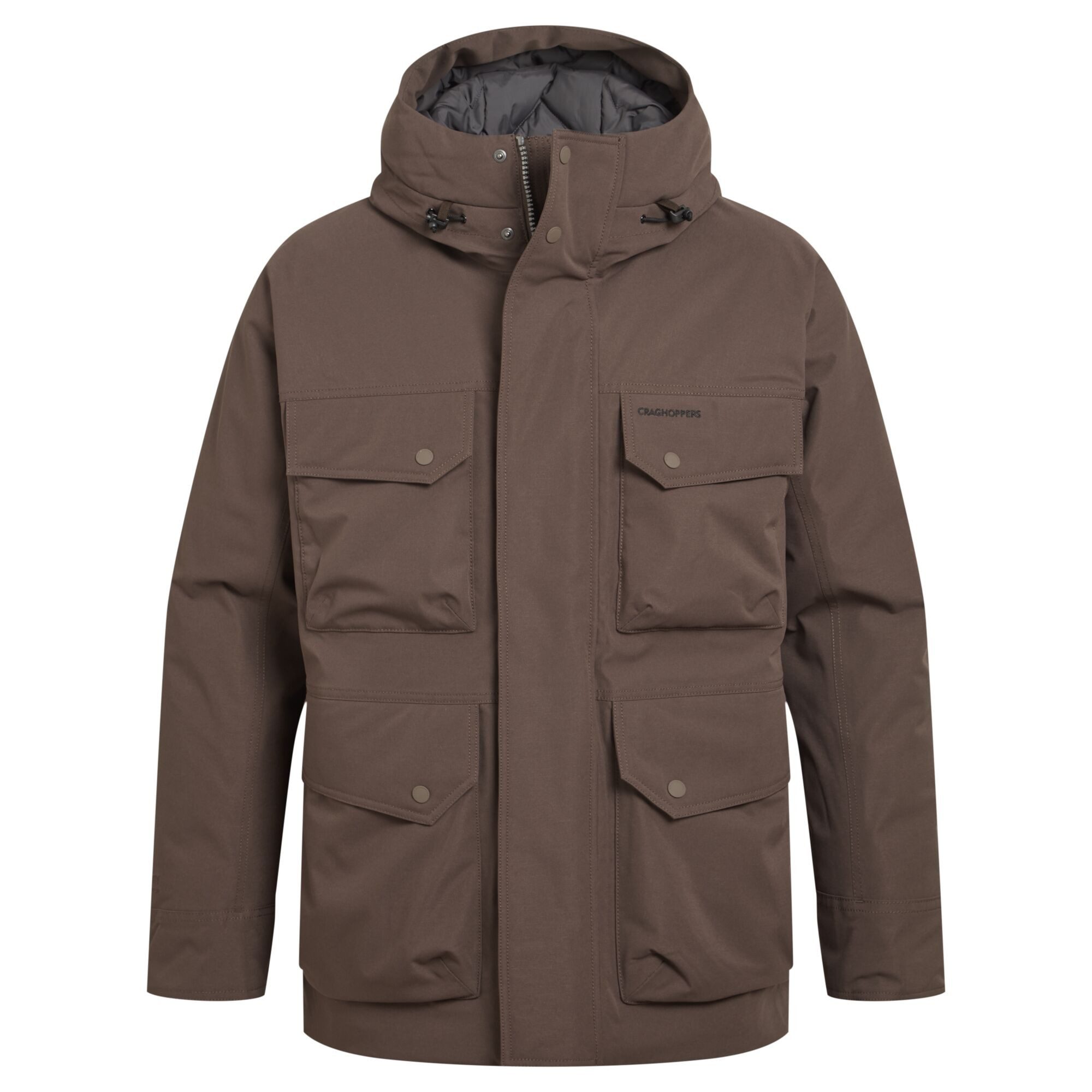 Craghoppers Hardshelljacke Craghoppers - wasserdichte gefüttertete Jacke Hamps II Aquadry, braun