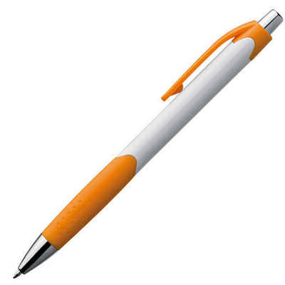 Livepac Office Kugelschreiber 20x Kugelschreiber / mit gummierter Griffzone / Farbe: weiß-orange