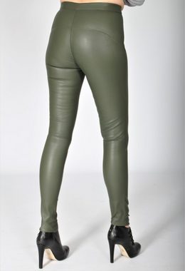 Be Noble Lederhose Martina olive ECHT Lederleggings supereng im schönem Olive