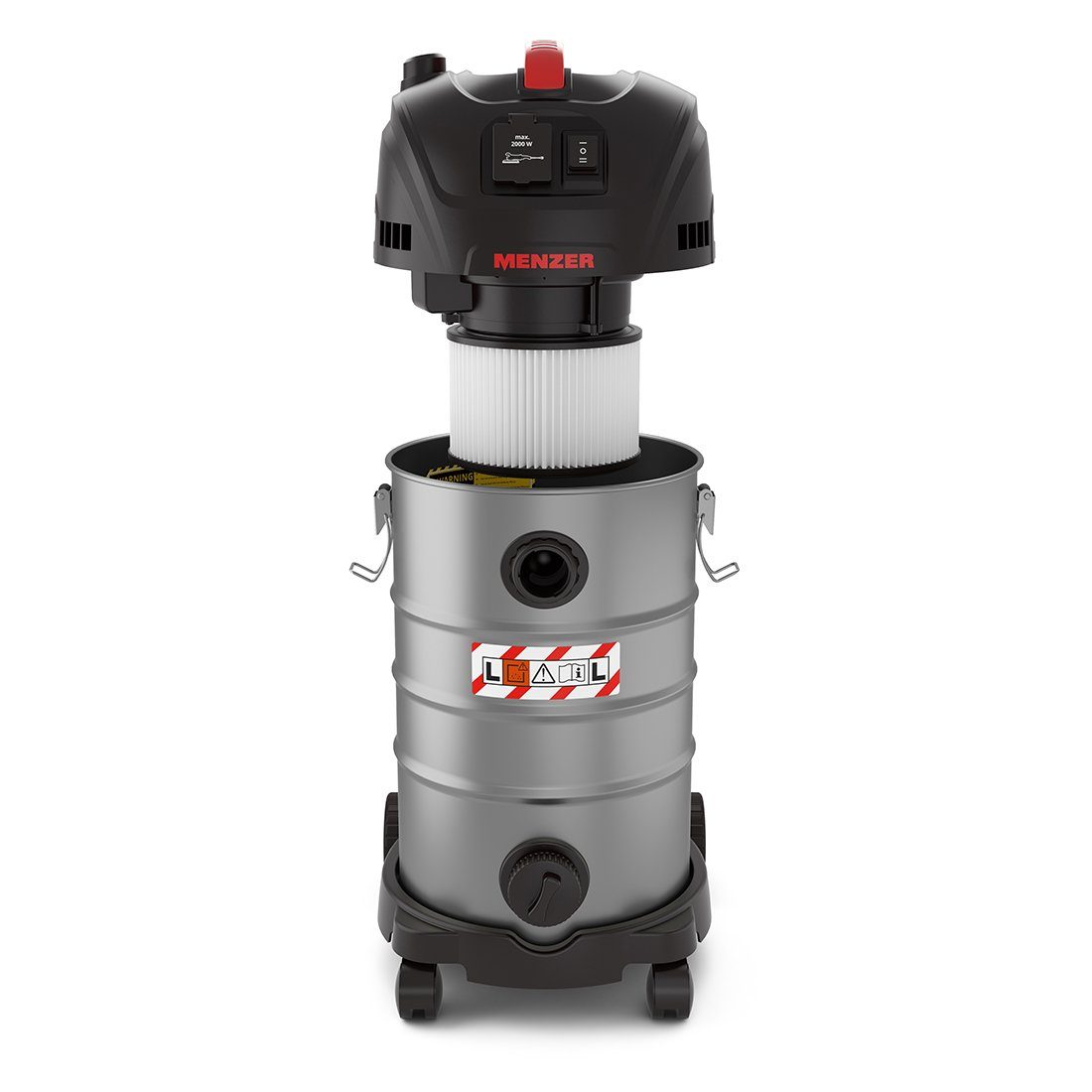 MENZER Industriesauger VCL 330, 1400 W, Sicherheitssauger, Nass-Trocken-Sauger, Klasse L, 30l