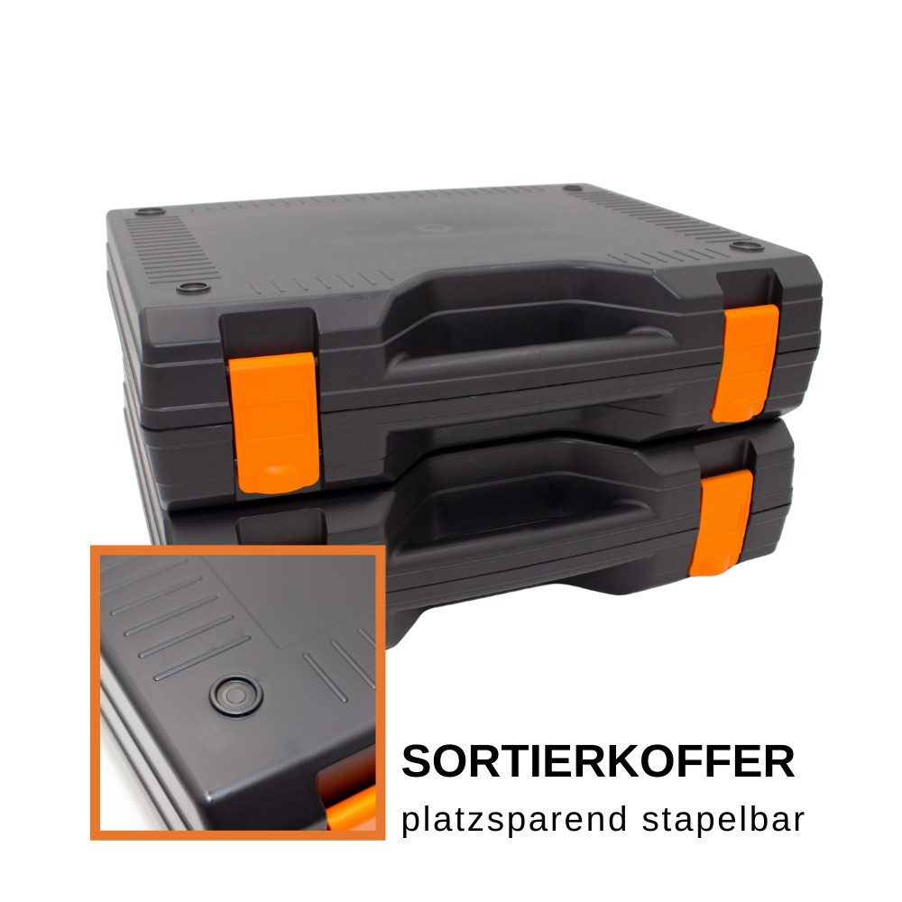 Eitech Werkzeugkoffer eitech Sortierkoffer (Organizer stapelbar, 1 St., Sortimentskasten), 70% Recyclingmaterial, Made in Germany