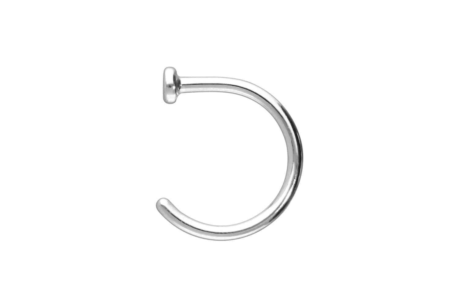 Nasenpiercing 14/18 Karat Gold Nasenring offen PLATTE