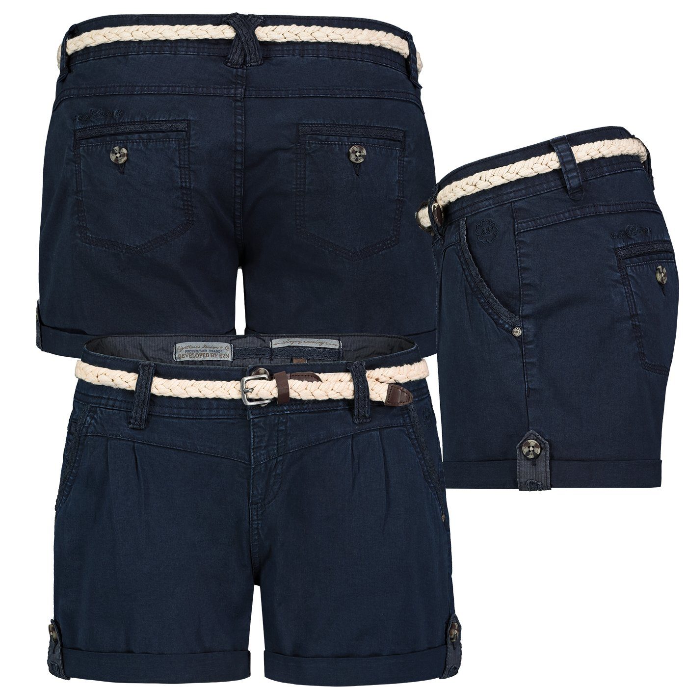 Eight2Nine Bermudas Short Bermuda kurze Hose Sommer Chino Shorts stoff Hotp günstig online kaufen