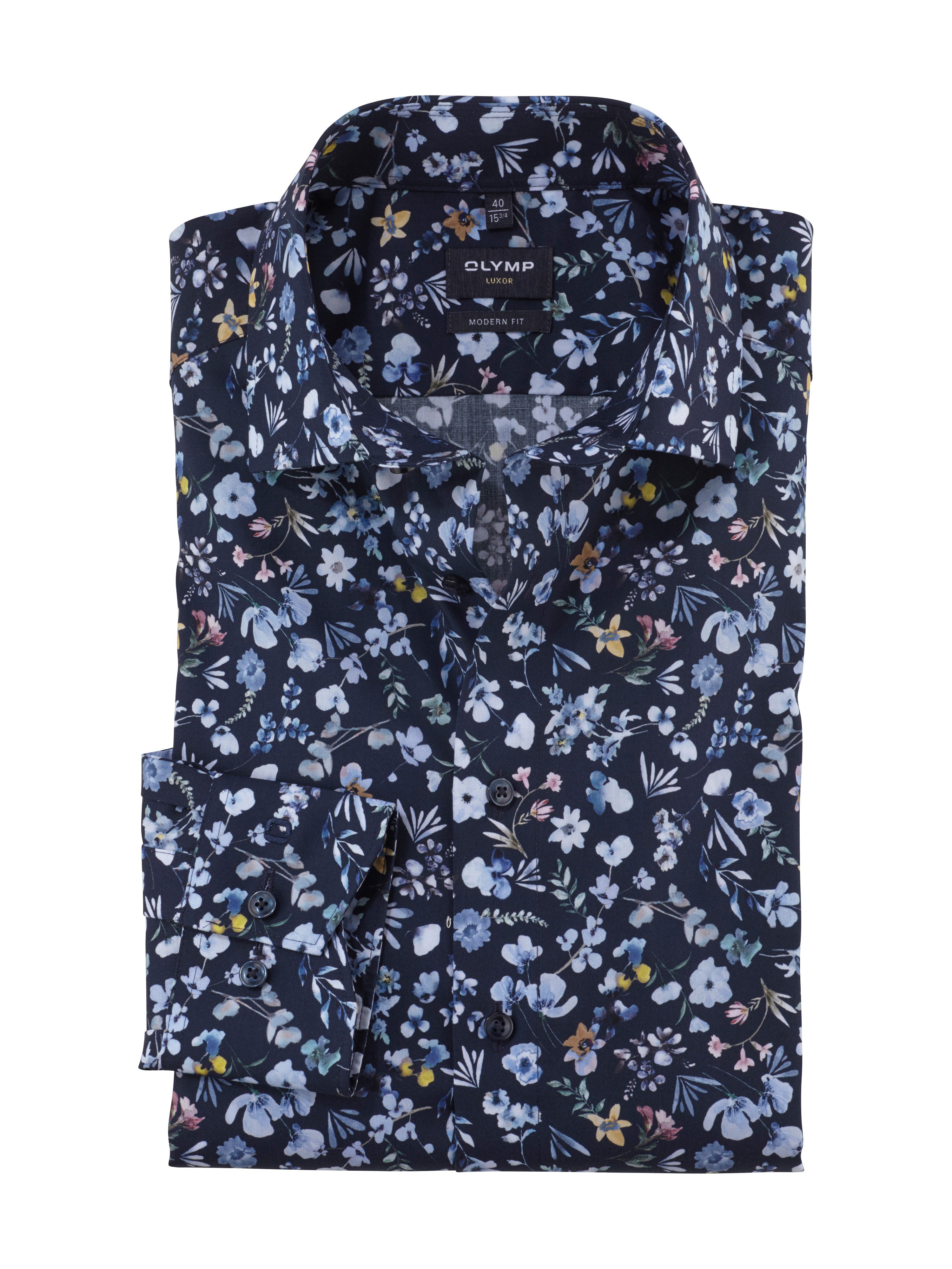OLYMP Businesshemd Luxor modern fit mit floralem Print