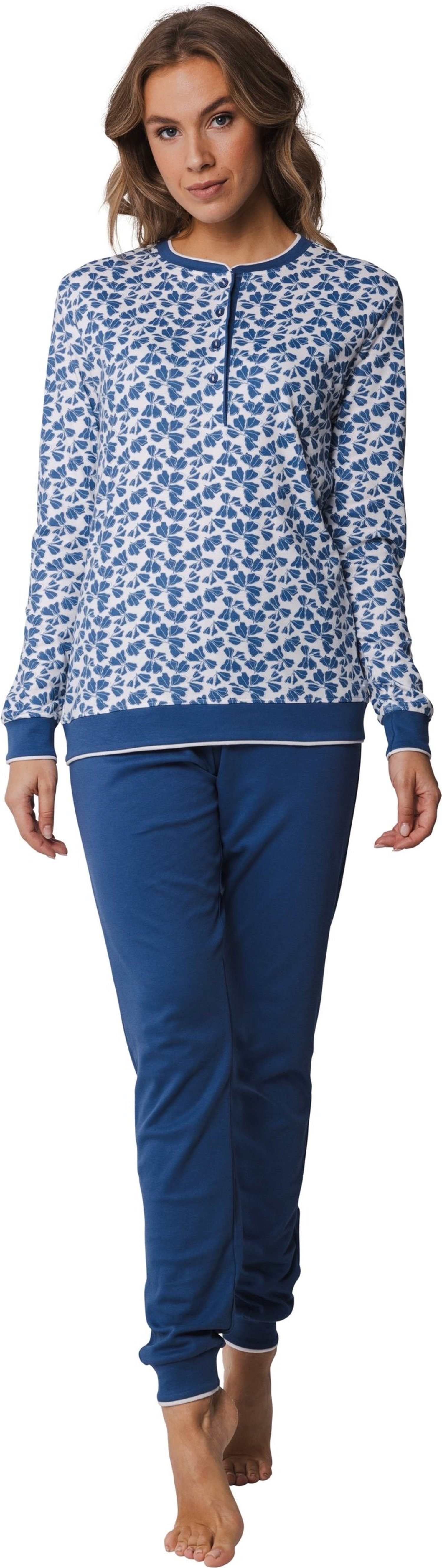 Pastunette Schlafanzug Damen Pyjama lang Interlock günstig online kaufen