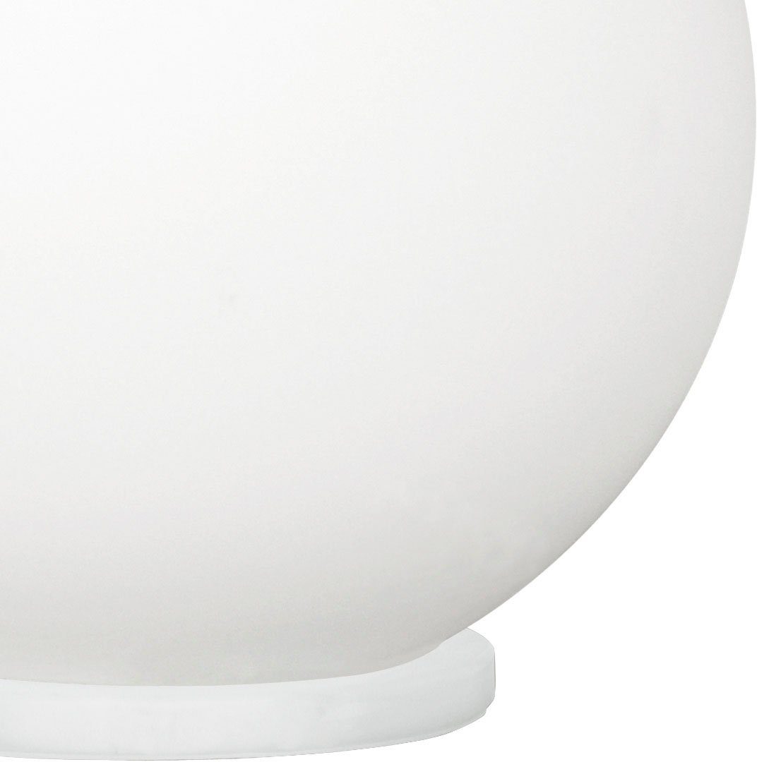 EGLO Tischleuchte RONDO Tischlampe, Metall in weiß, Glas in Opal matt weiß, E27, ohne Leuchtmittel, Leuchtmittel wechselbar, Nachttischlampe, zeitloses Design,  – Bild 4 von 5