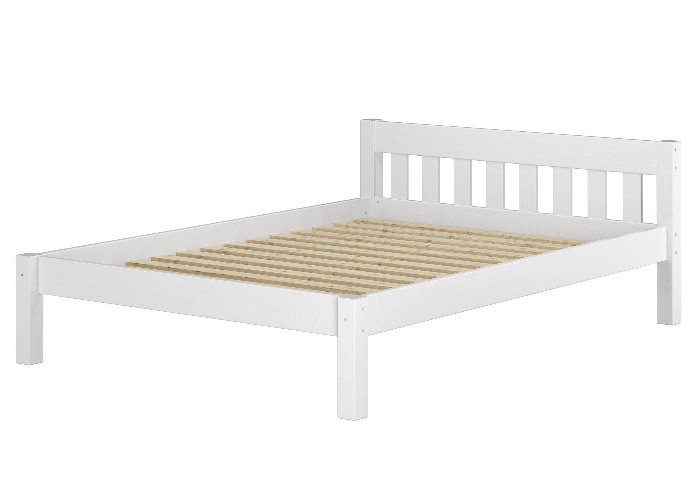 ERST-HOLZ Bett Breites Weißes Holzbett 120 günstig online kaufen