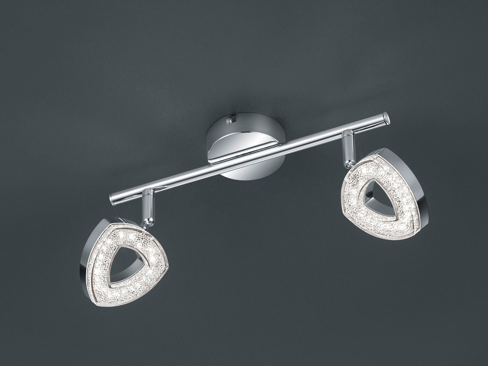 Reality Leuchten LED Deckenspot, LED fest integriert, Warmweiß, 2er Set innen, Treppenbeleuchtung Treppenhaus Lichtspots, Breite 30cm