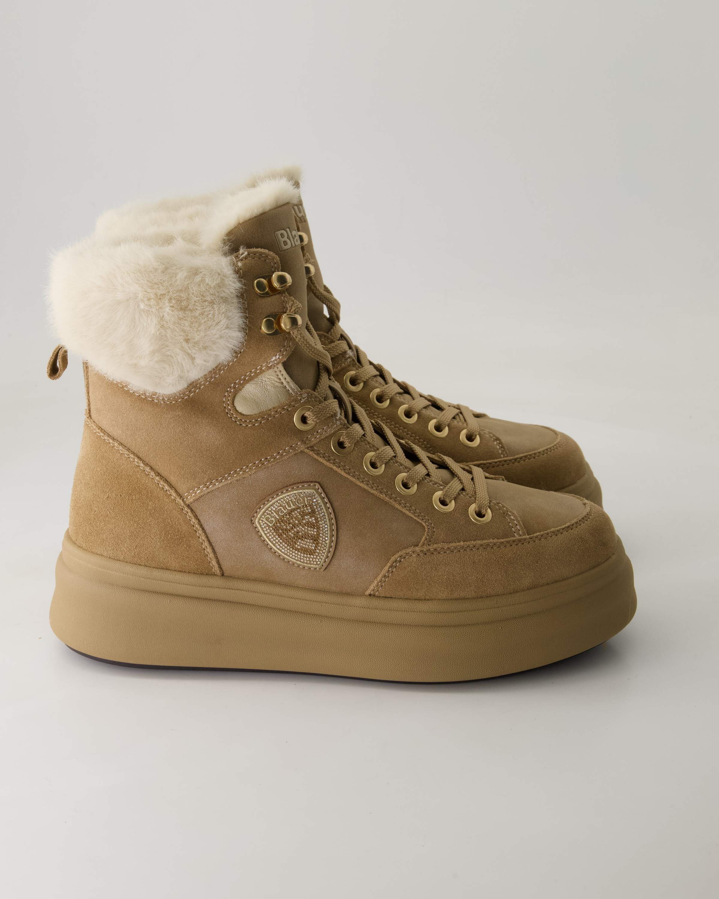 Blauer Emery01 Winterstiefelette Obermaterial: Leder und Sonstiges Material