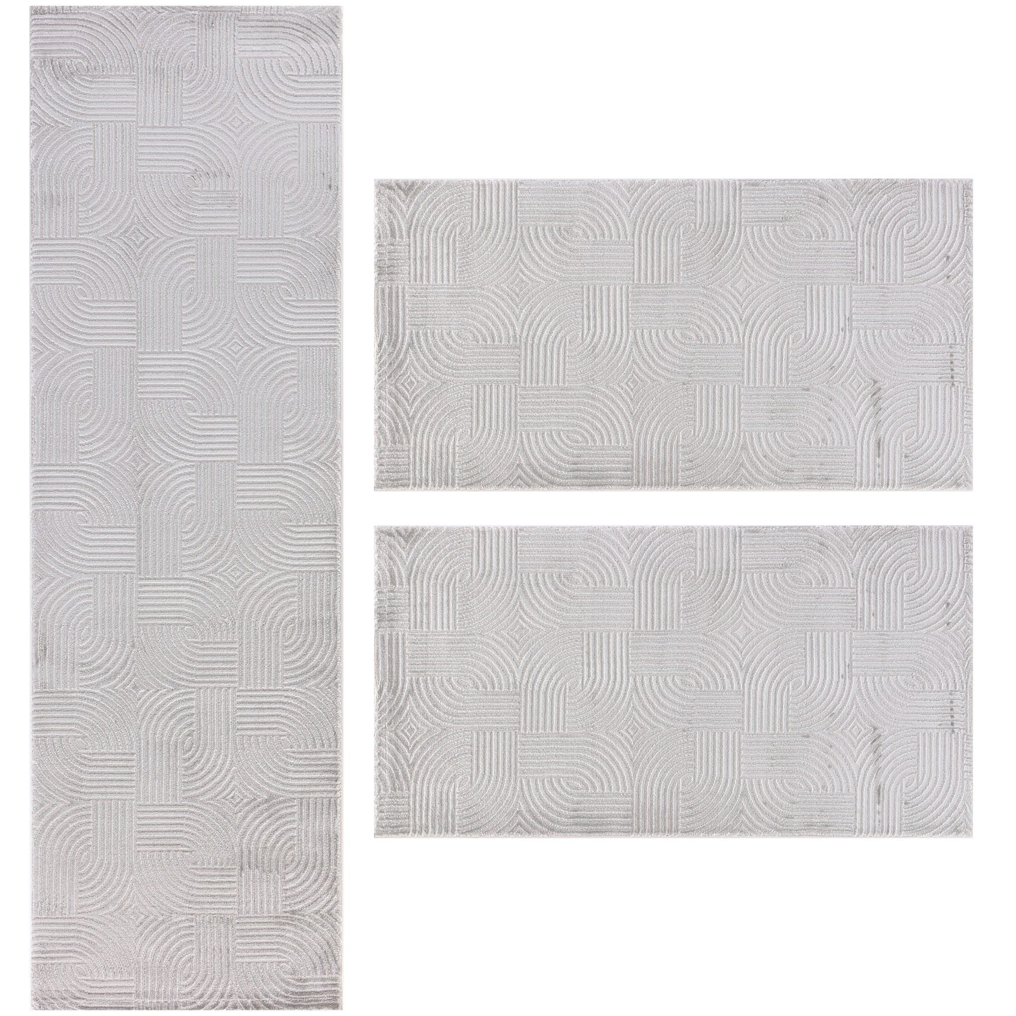 Carpettex Kurzflor-Bettumrandung Skandinavisches Boho Muster, Höhe günstig online kaufen