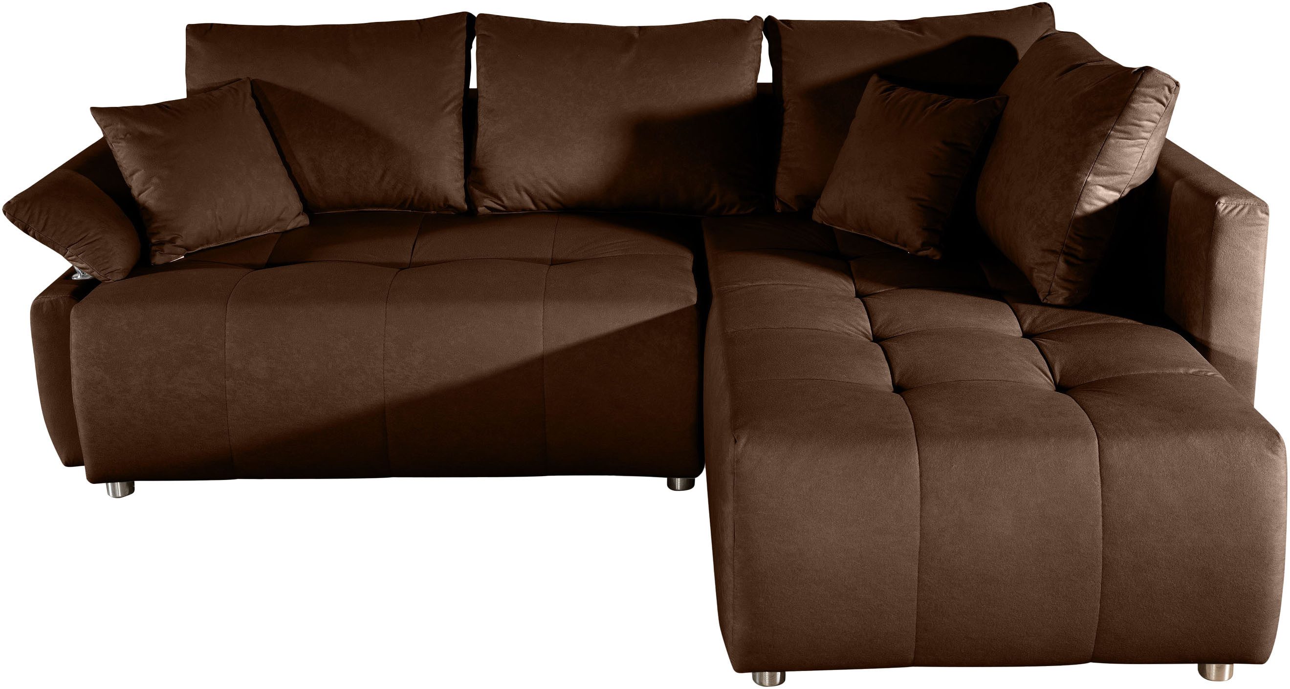 COLLECTION AB Ecksofa Funtastic, Breite 213 cm, mit Schlaffunktion, Bettkasten, Armverstellung und Bonnelfederkern
