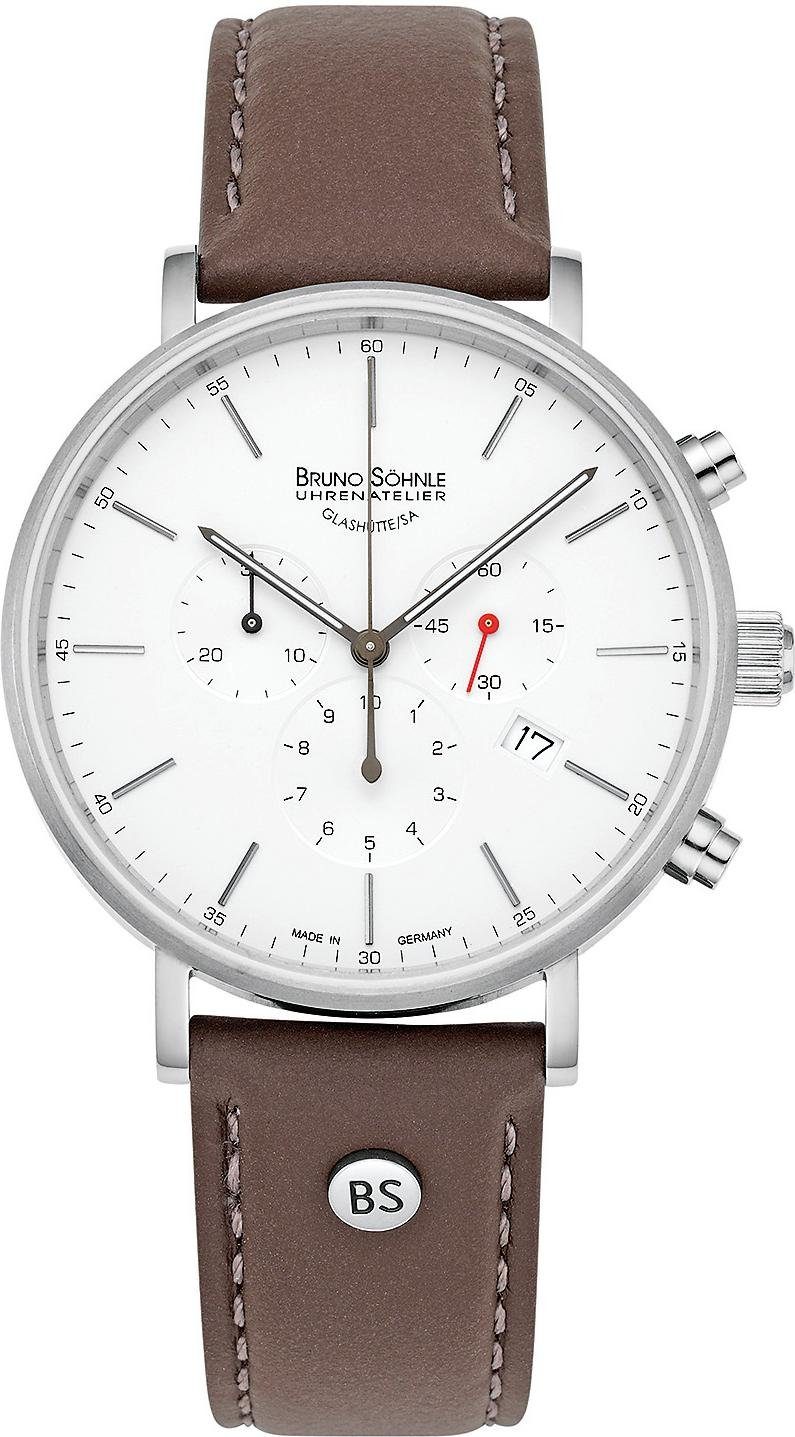 BRUNO SÖHNLE Quarzuhr BRUNO SÖHNLE 17-13186-241 II UHRENATELIER Chrono Herrenchronograph GLASHÜTTE/SA Frankfurt