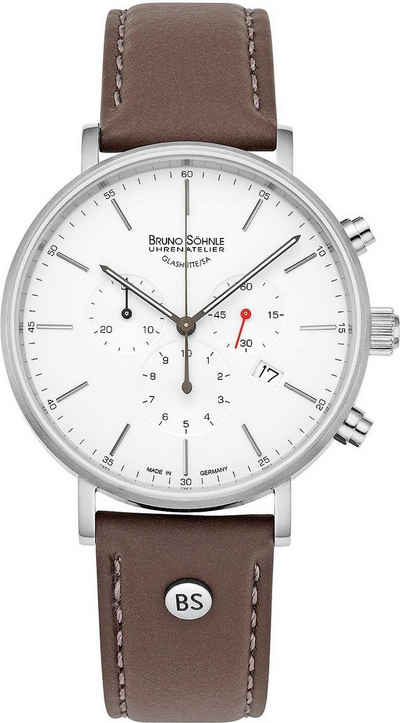 BRUNO SÖHNLE Quarzuhr BRUNO SÖHNLE UHRENATELIER GLASHÜTTE/SA Frankfurt Chrono II 17-13186-241 Herrenchronograph