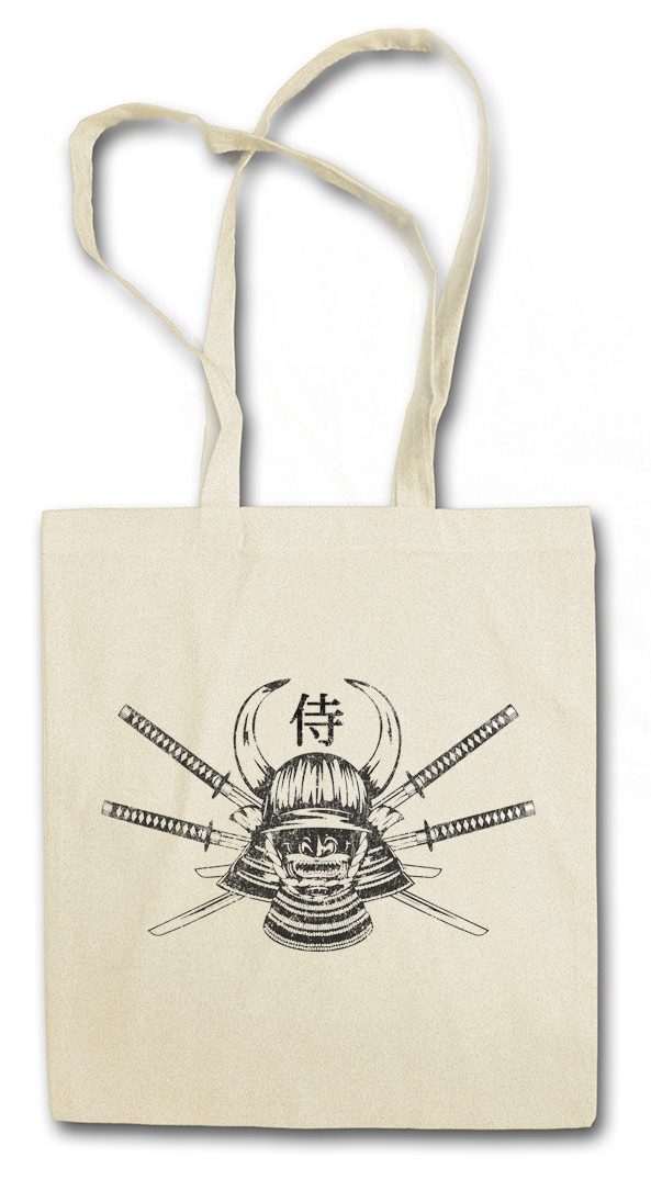 Beuteltasche Samurai II Stofftasche Ninja Bushido Banzai Krieger Rüstung Helm