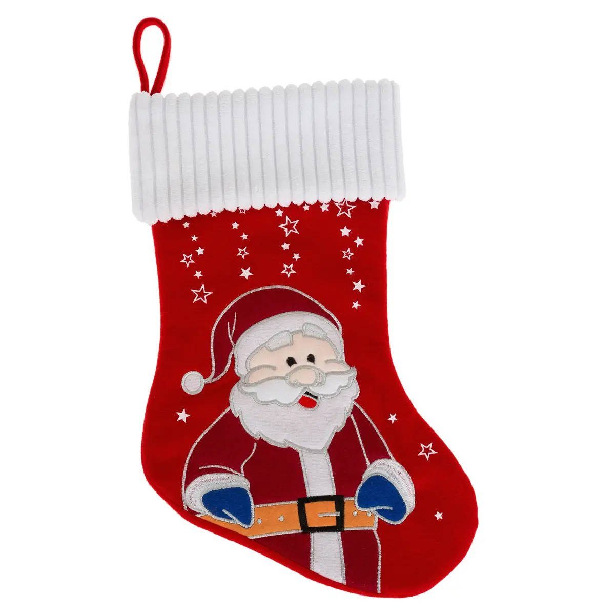 Atmosphera Créateur d'intérieur Nikolausstiefel Weihnachtsstrumpf für Geschenke, Weihnachtsmann, Weihnachtssocke