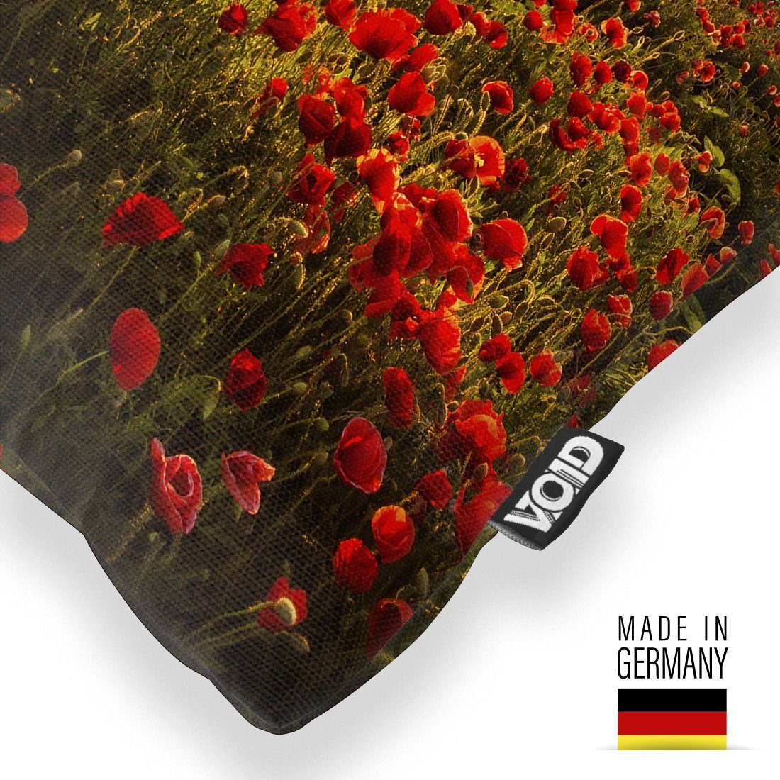 VOID Kissenbezug, (1 Stück), Mohnblumenfeld Blumen Mohn Landschaft Mohnblumenfeld Blumen Mohn Land