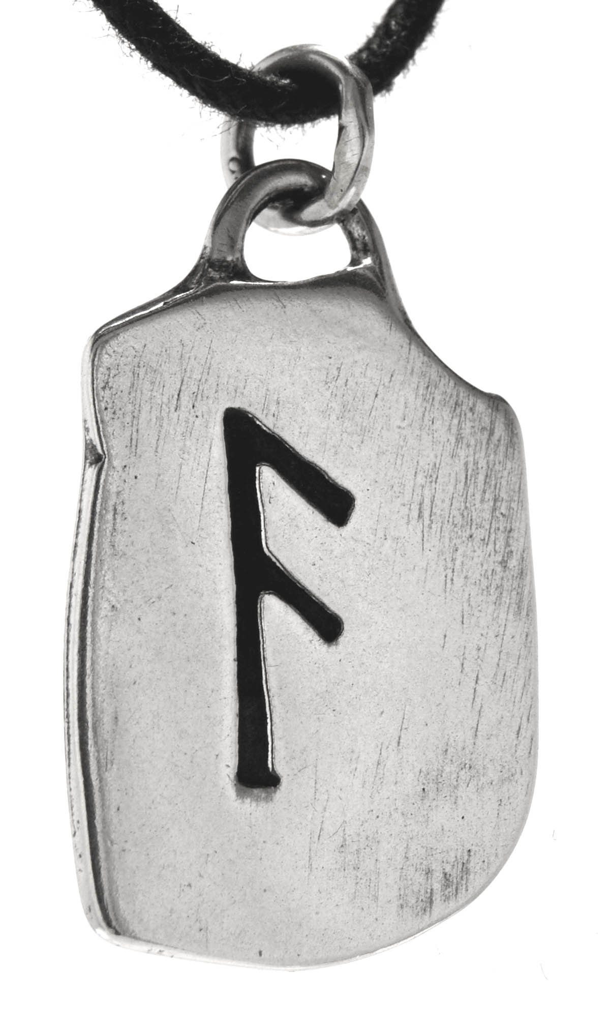 Ansur Ansuz Rune A Silber Kettenanhänger 925 Sterling Buchstabe / of Leather Kiss