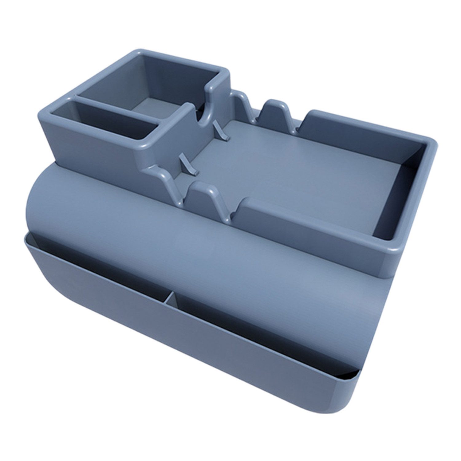 Refttenw Tablett Sofatablett Armlehne mit Getränkehalter,Anti-Rutsch Sofa Tablett, mit Zwei Seitentaschen und Telefonhalterung