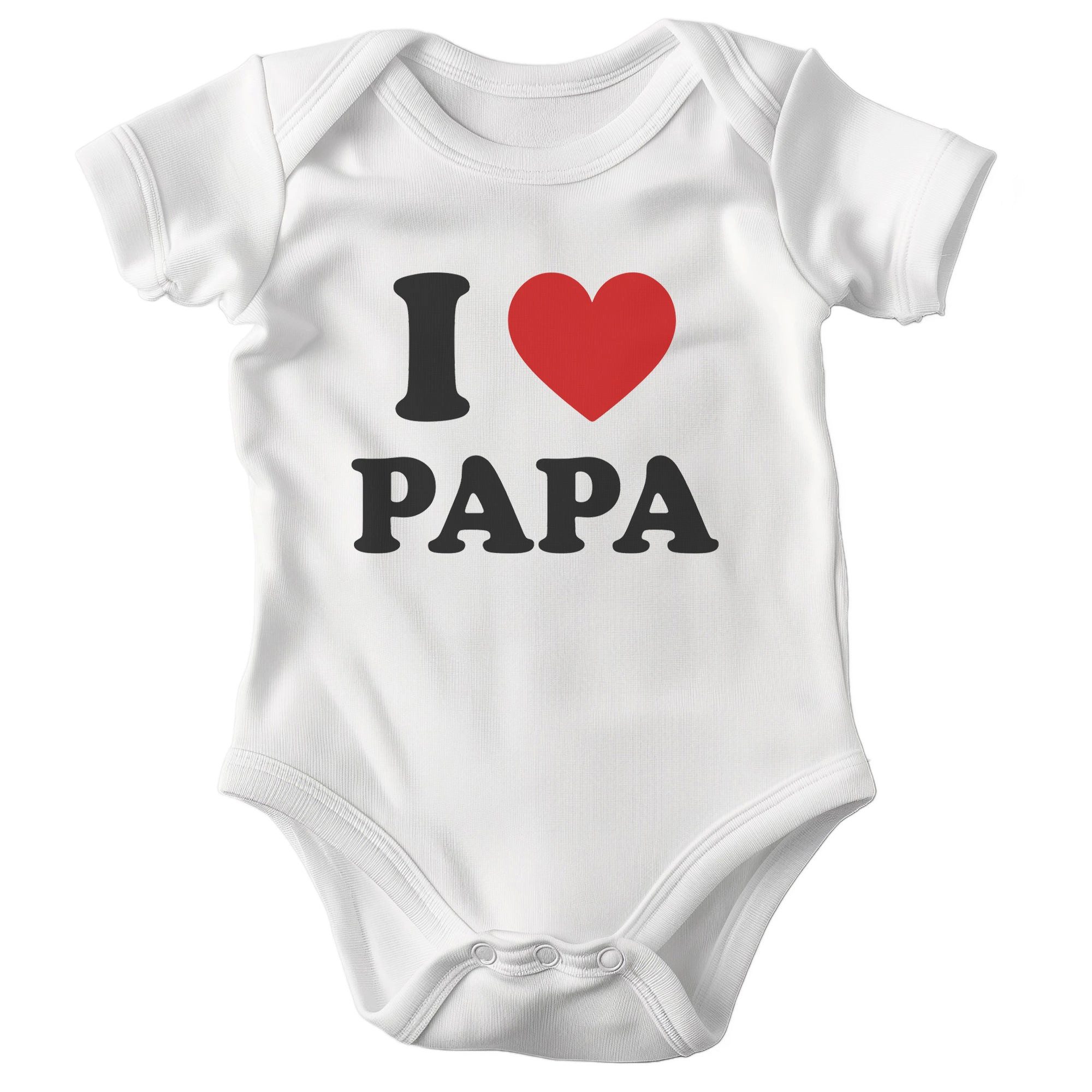 22Feels Kurzarmbody Bio Unisex Babybody Weiß I Love Papa Geschenk Babyparty Muttertag BIO-Baumwolle - In Deutschland Bedruckt - Niedlicher Print