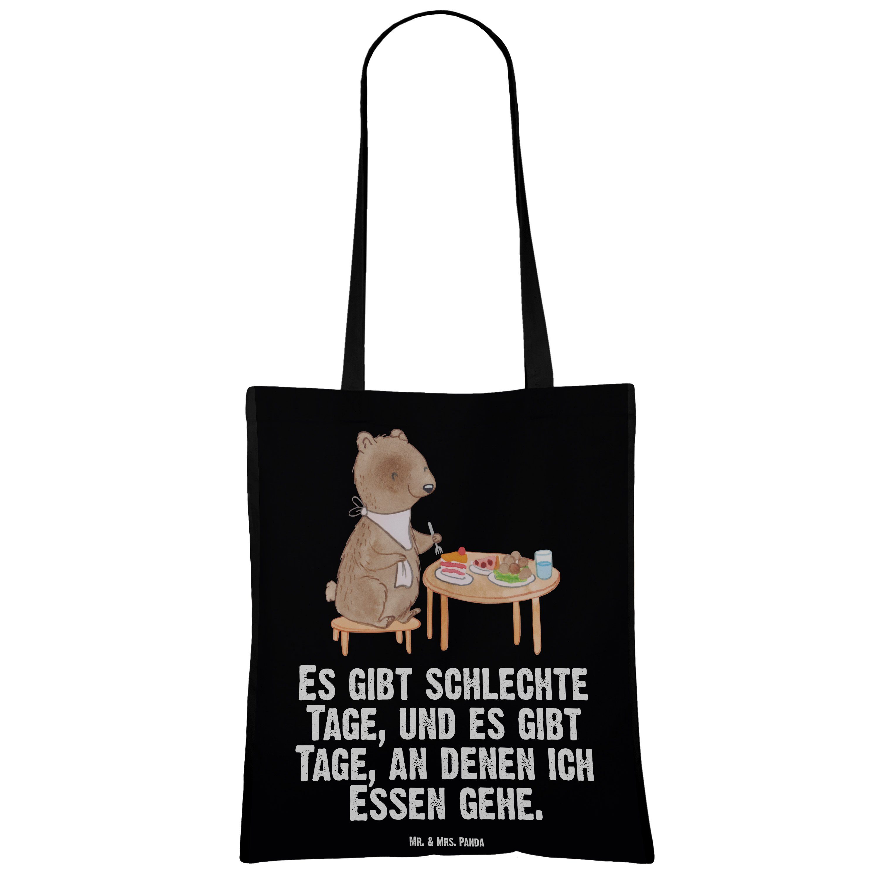 - Mrs. Tragetasche gehen Tage - (1-tlg) Mr. Essen Schwarz Beu Bär Geschenk, & Stoffbeutel, Panda Sportart,