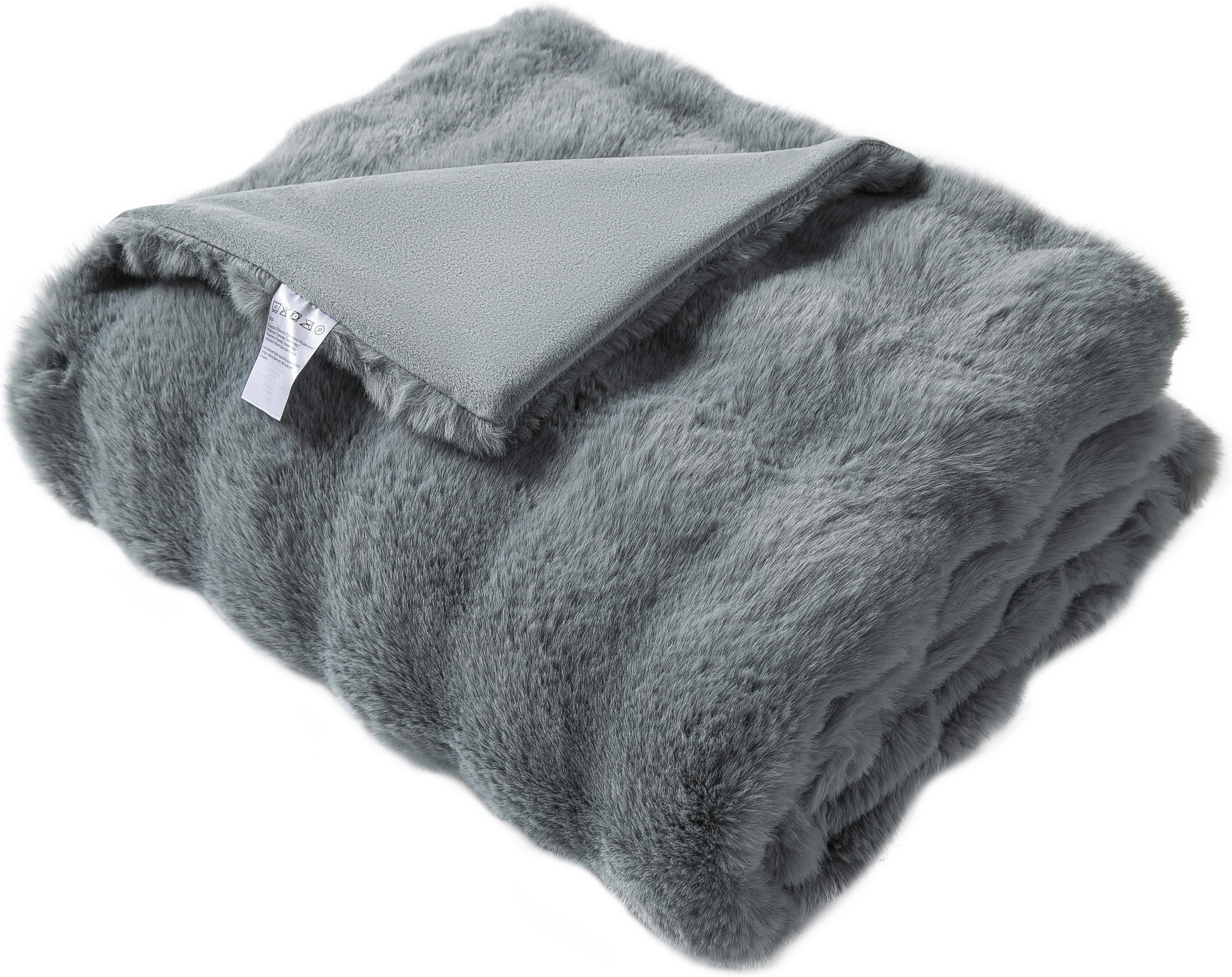 Wohndecke Briee Premium, OTTO home, Decke mit Fell-Optik, bubble, unifarben, hochwertige Qualität 550g/m²
