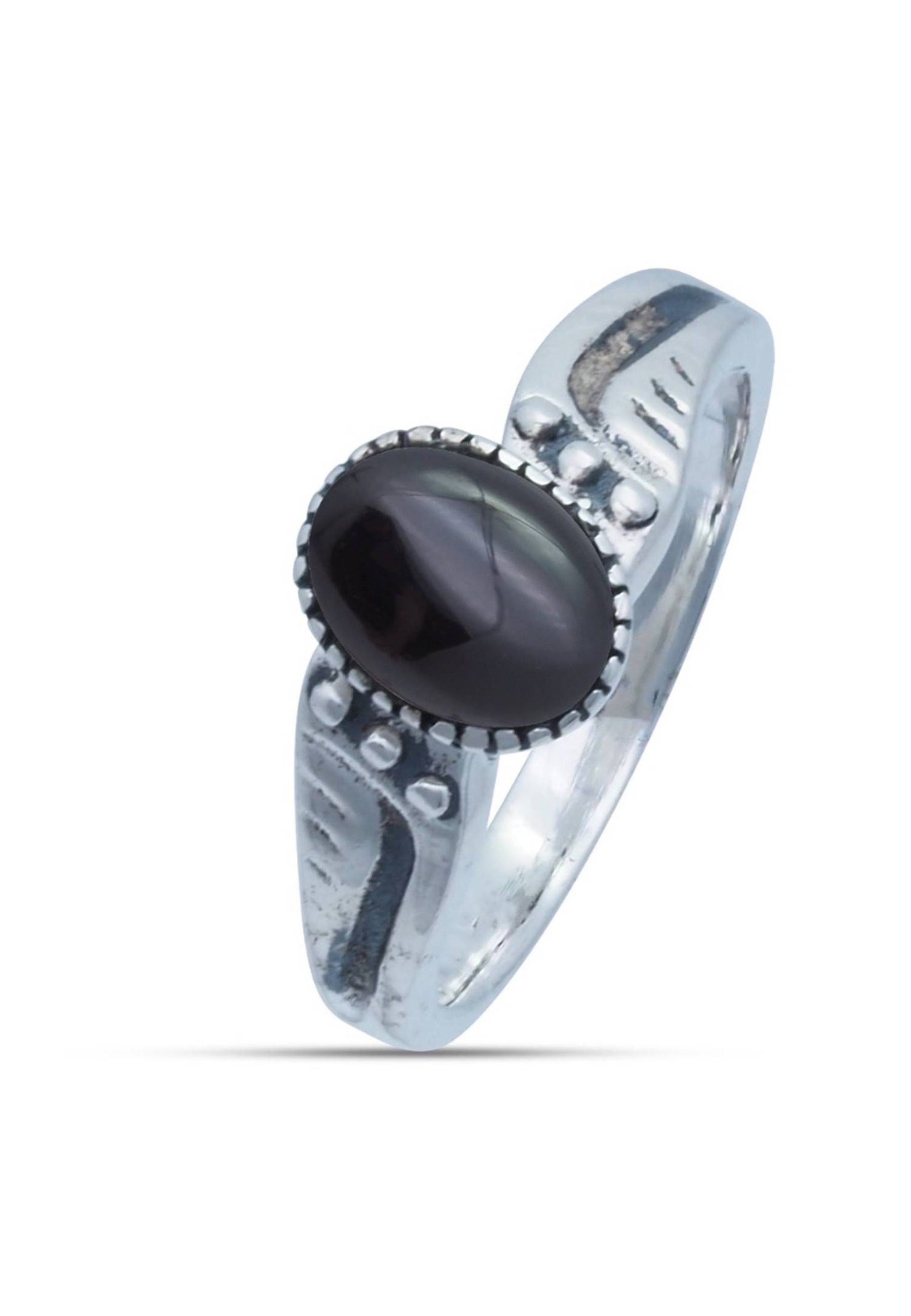 mantraroma Silberring 925er Silber mit Onyx