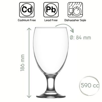 LAV Gläser-Set Trinkgläser, Wassergläser, Gläser-Set 6er-Set 590cc
