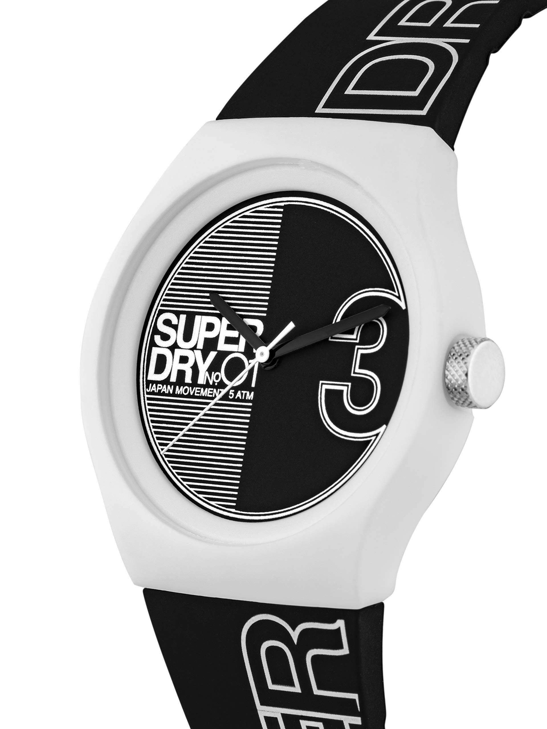 Superdry Quarzuhr Superdry Damen Analog Quarz Uhr SYL239BW, Superdry Damen Analog Quarz Uhr mit Silikon Armband SYL239BW