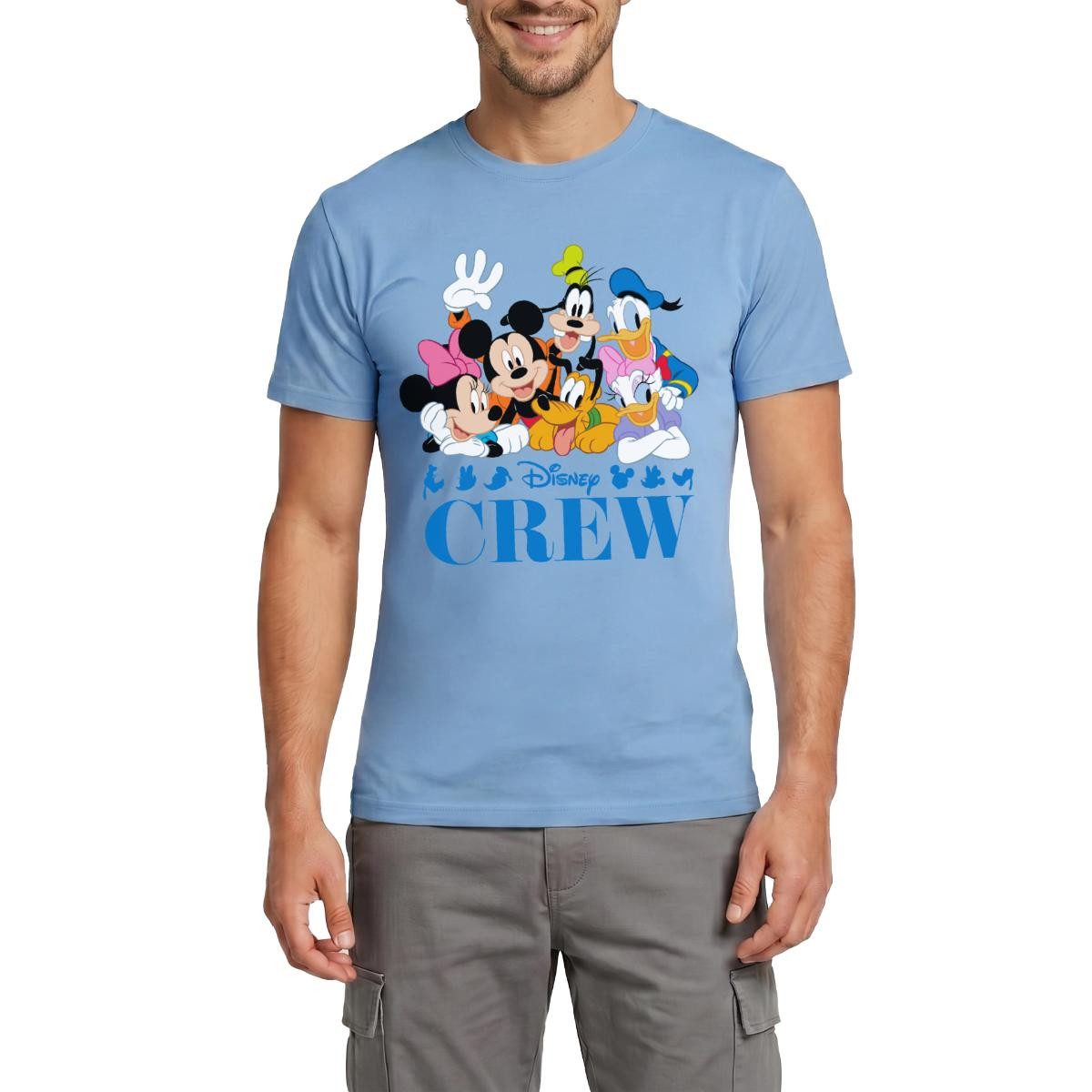 Spreadshirt T-Shirt Mickey & Minnie Pluto Goofy Daisy Donald Crew Männer T-Shirt (1-tlg)