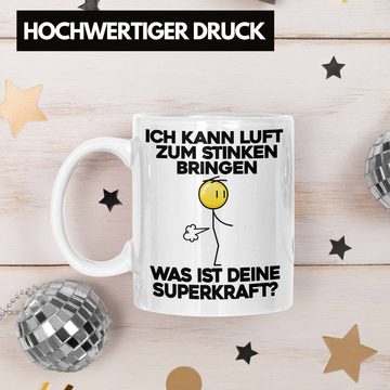 Trendation Tasse Furz Tasse Geschenk Vater Papa Freund Lustiger Spruch Furzen Pupsen Mä